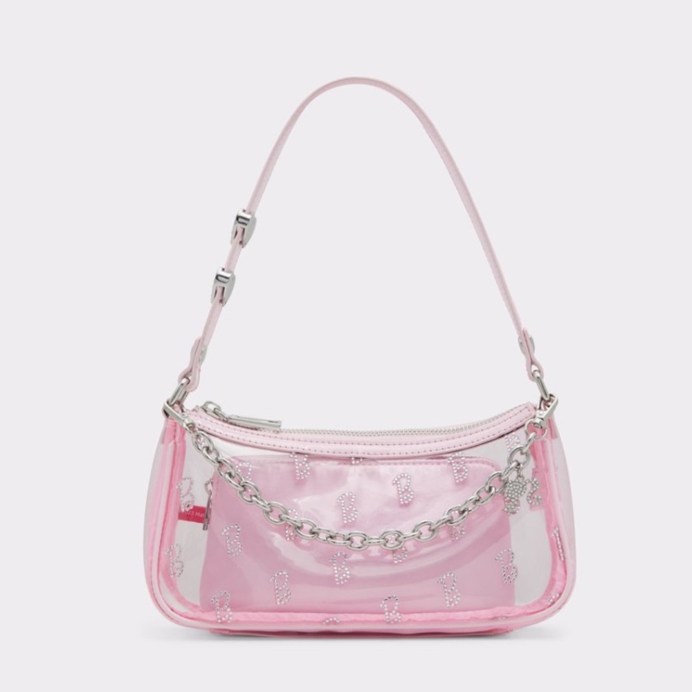 Barbie Aldo Shoulder Bag Pink Clear Crystals NEW